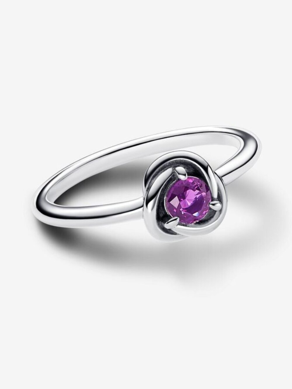 Sterling Silver Purple Eternity Circle Ring Sz 7.5